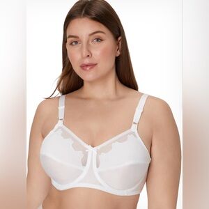 Bali Flower Underwire Bra - White - 46C
